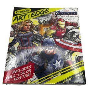 Crayola Art With Edge Marvel Avengers Endgame Coloring Book And Poster New